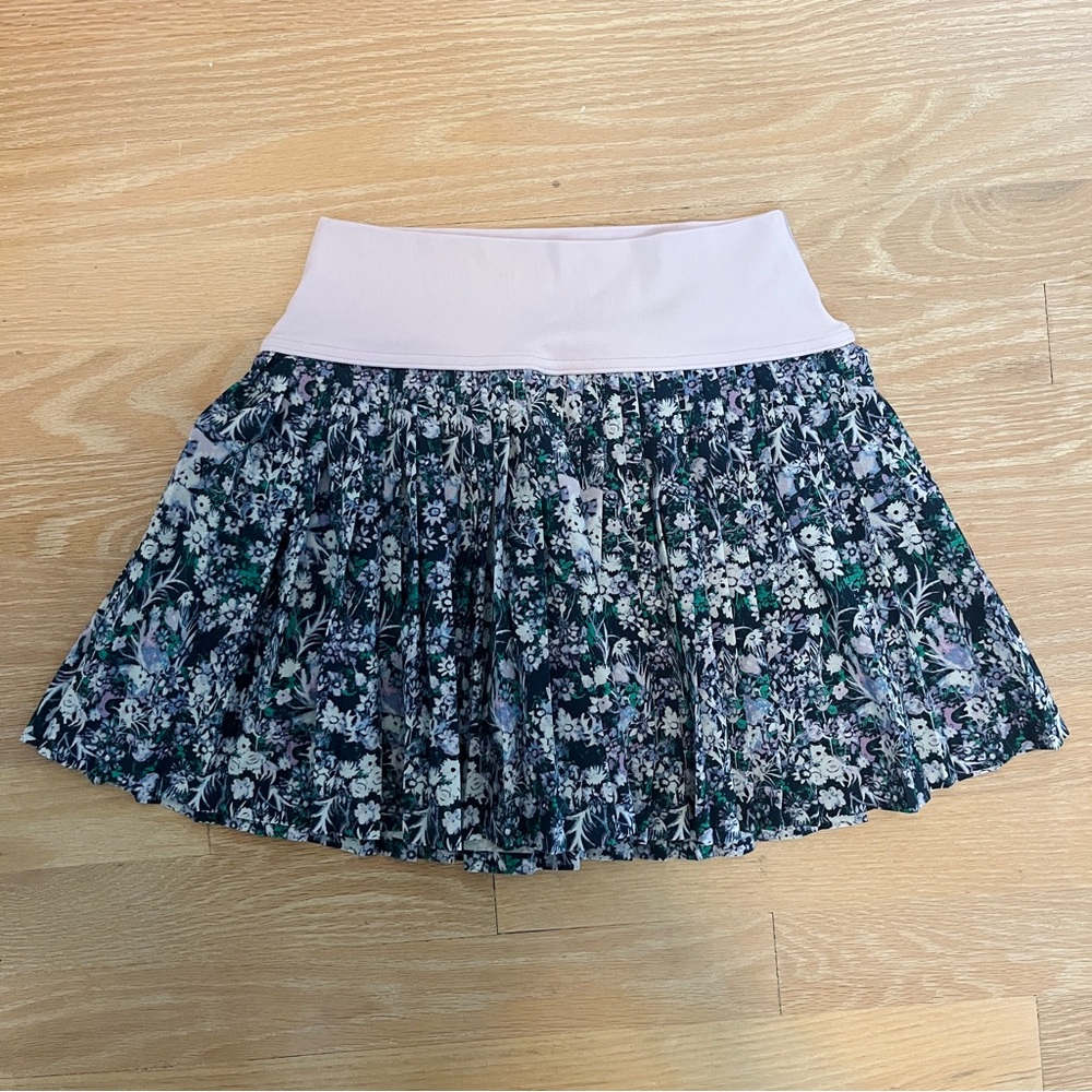 Offline by Aerie Floral Pleated Skirt - Purple, White and Green